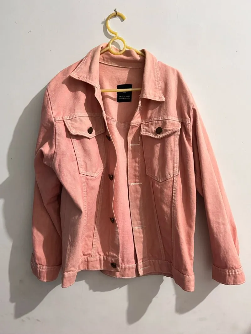 Jacket Jeans Merah Muda photo 1