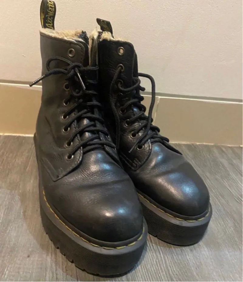DR MARTENS JADON FUR LINED NAPPA LEATHER SIZE 38 UK 5 photo 1