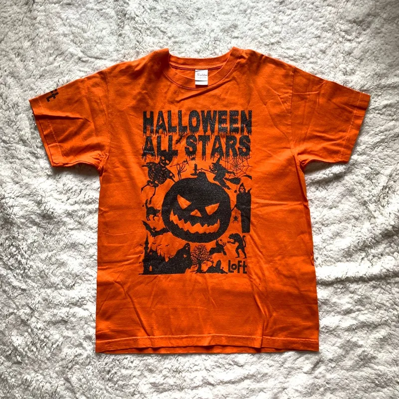 Grunge Emo T-shirt Pria orange photo 1