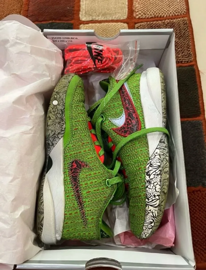 LIMITED EDITION! Nike Lebron XX Grinch size 37,5 photo 1