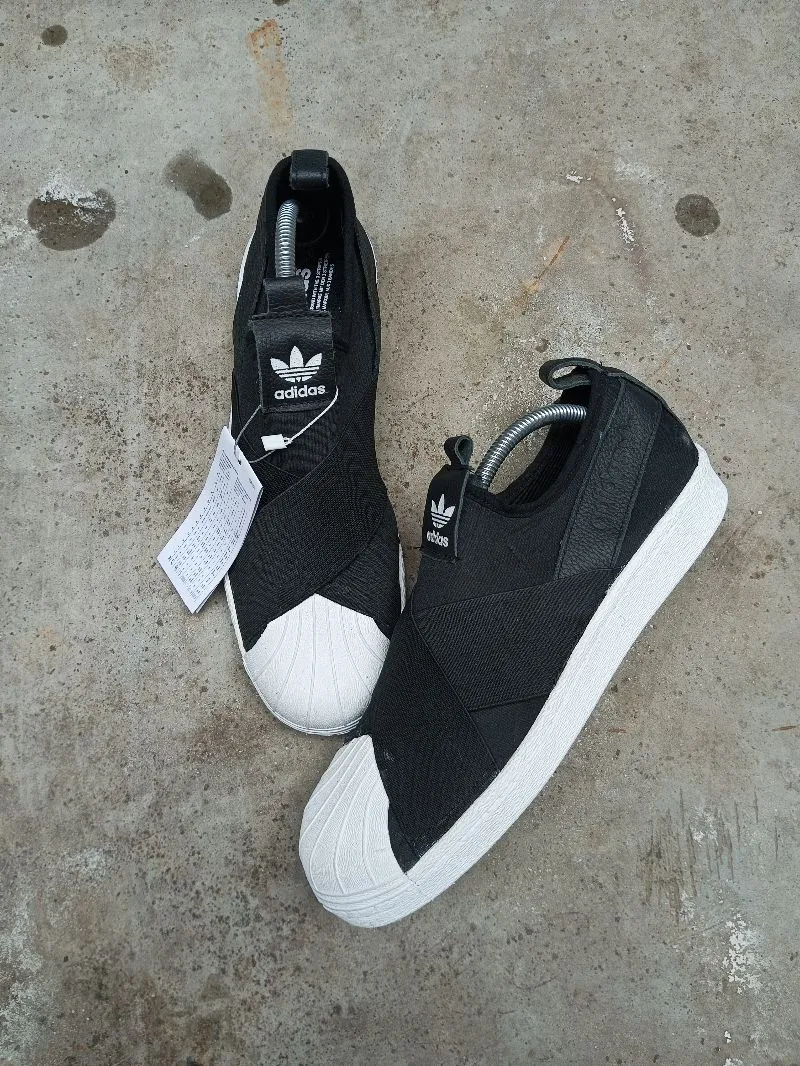 Adidas Superstar Slip on Black White Hitam Putih