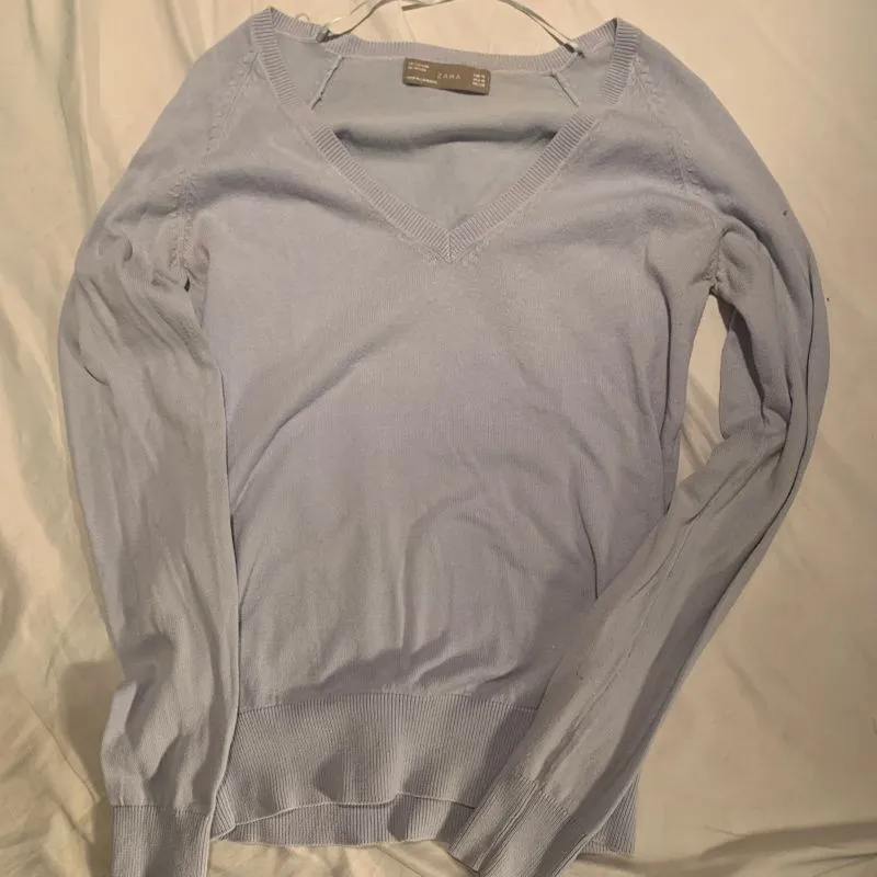 ZR BLUE V NECK SWEATER photo 1