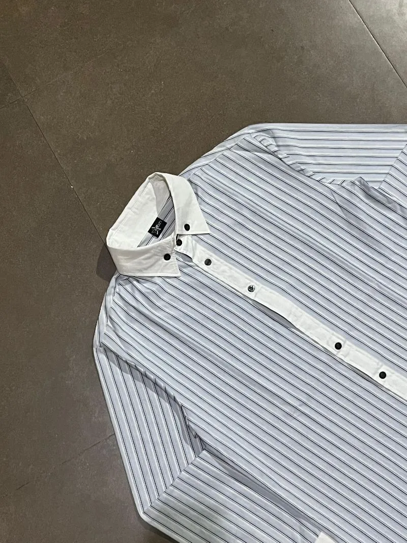 kemeja salur panjang roozy photo 1