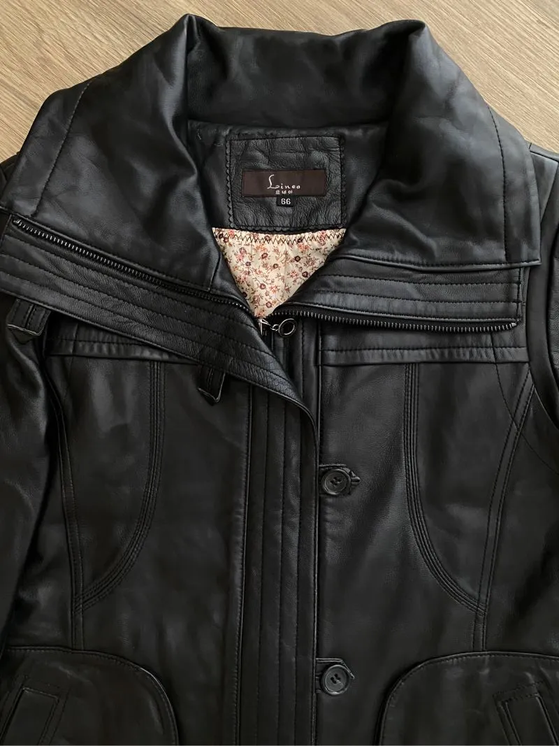 CASUAL SLIM LEATHER JAKET | BIKER | CASUAL photo 1