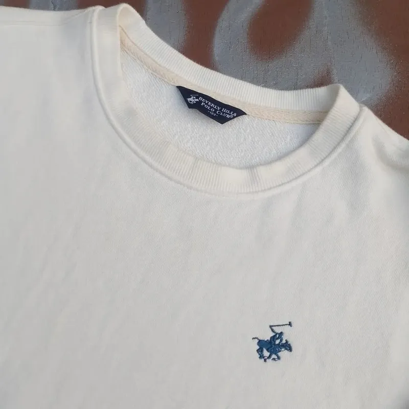 Beverly Hills Polo Club Luxury Sweatshirt Pria white Preloved