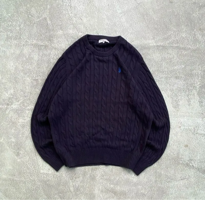 Crewneck Knitwear Cable US Polo photo 1