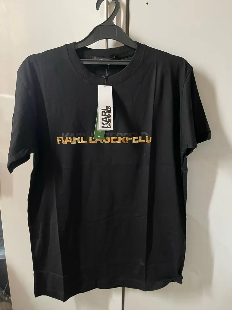Kaos pria hitam Karl L photo 1