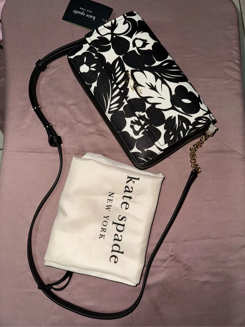 Kate spade morgan tropical foliage flap chain  photo 1