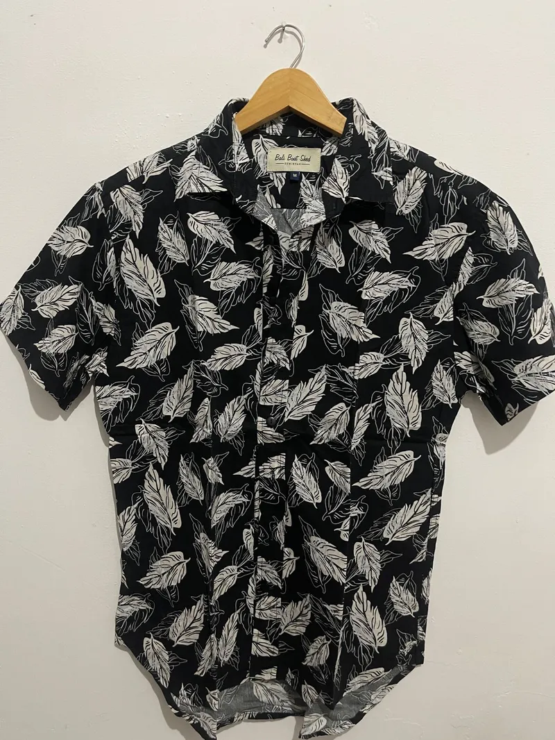 Casual Casual shirt Pria black gray photo 1