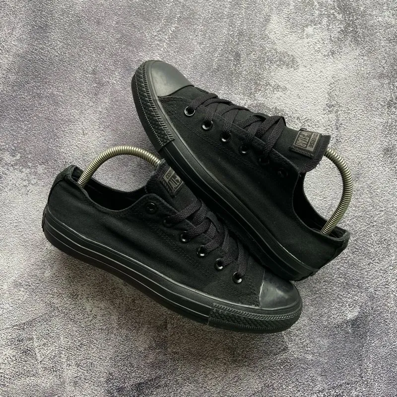 CONVERSE CHUCK TAYLOR ALL STAR MONO BLACK Low FULL OX Preloved