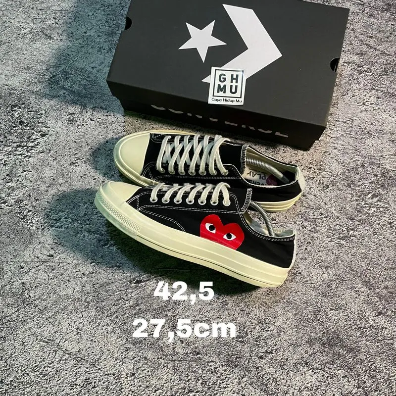 Converse 70s x CDG Low Black White photo 1