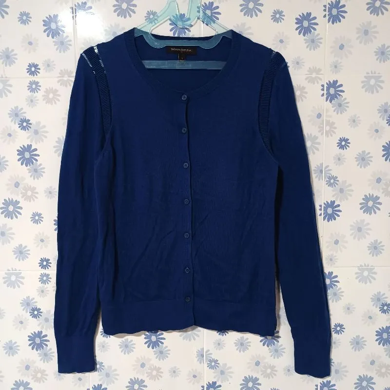 Banana Republic Cardigan Basic O-Neck Navy No Uniqlo GU ZARA photo 1