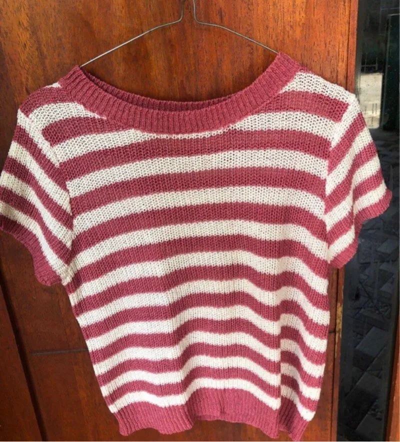 Korean stripe top photo 1