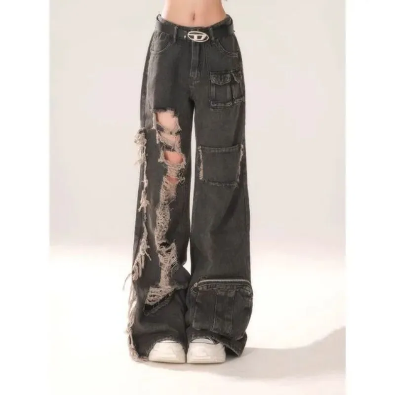 American Style Ripped Multi - Pocket WorkWear Jeans photo 1