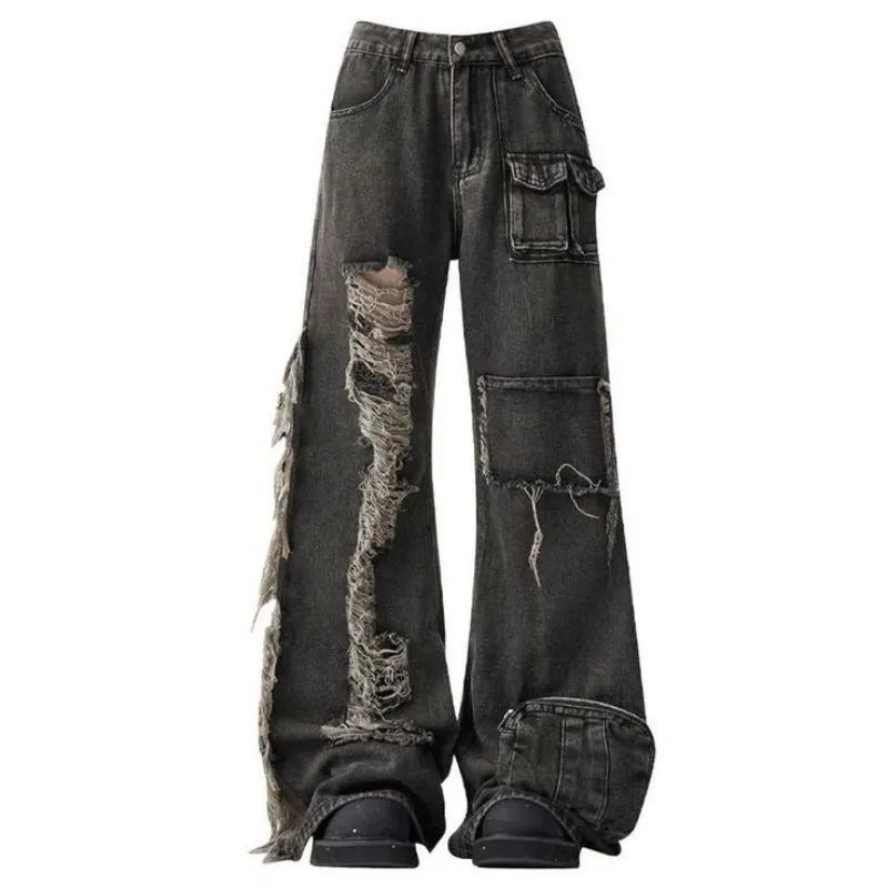 American Style Ripped Multi - Pocket WorkWear Jeans photo 1