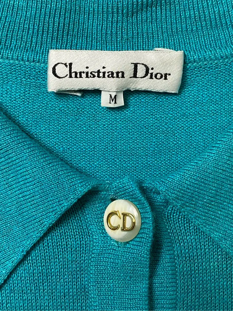 Vintage Christian Dior Knit Polo Shirt - Preloved