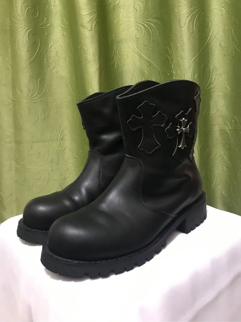 CHROME HEART LEATHER BOOTS photo 1