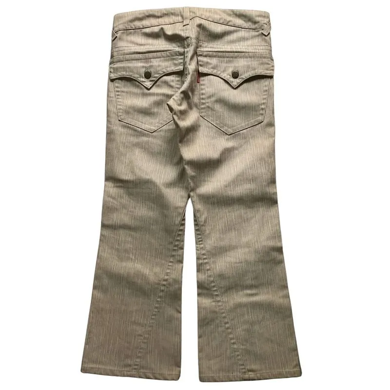 Tornado Mart Mid-Rise Twisted Flare Jeans photo 1