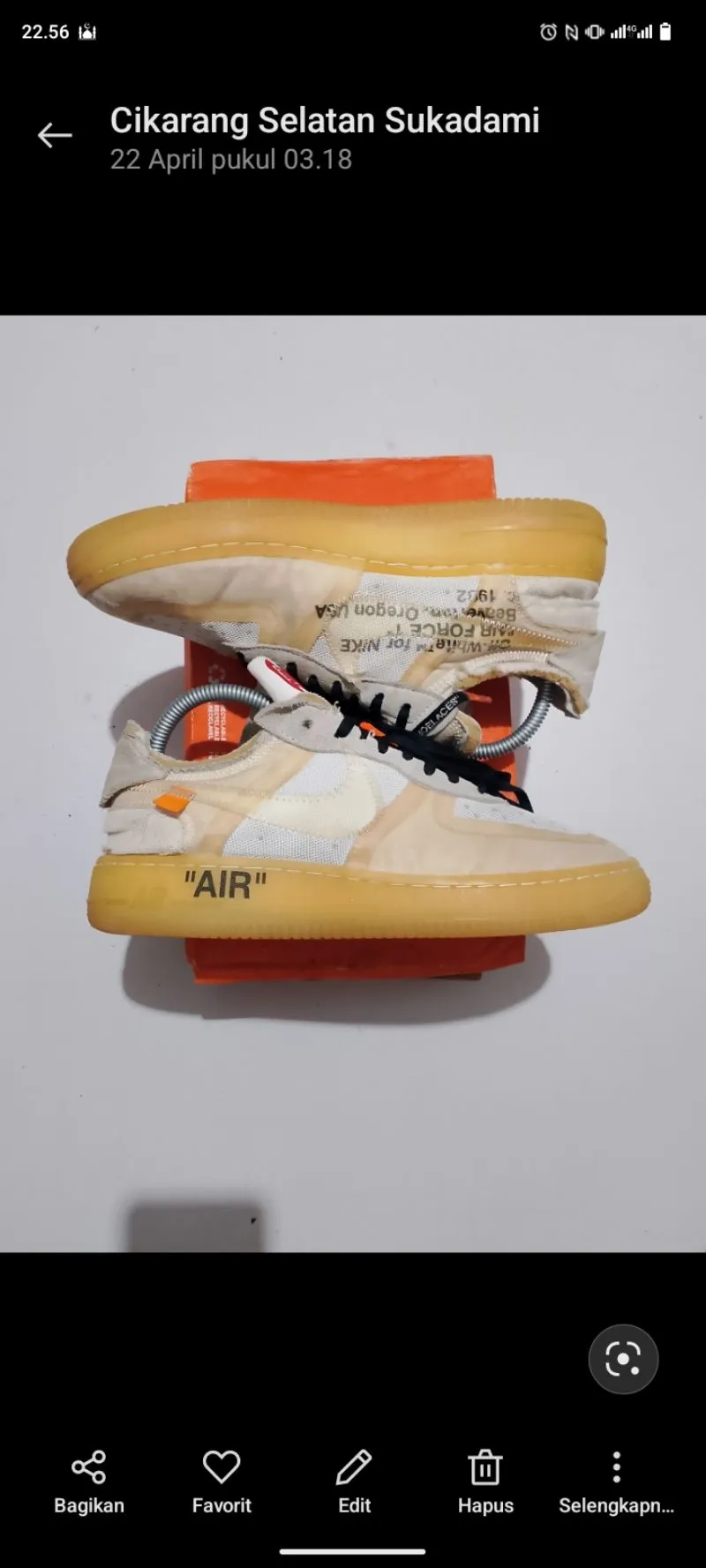 Sepatu Nike Air Force 1 x Off White Men's Euro 41 photo 1