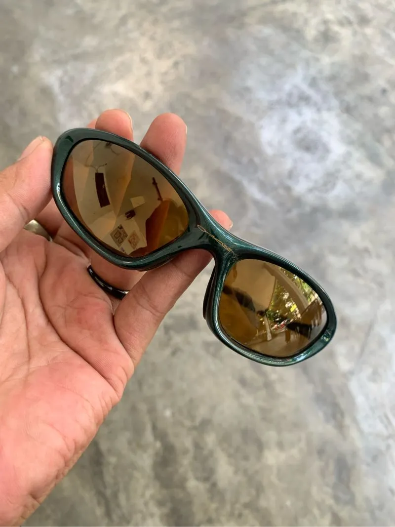 小物 00s OAKLEY TWENTY sunglasses green 2000 Oakley XX twenty emerald green (gold iridium) - Preloved