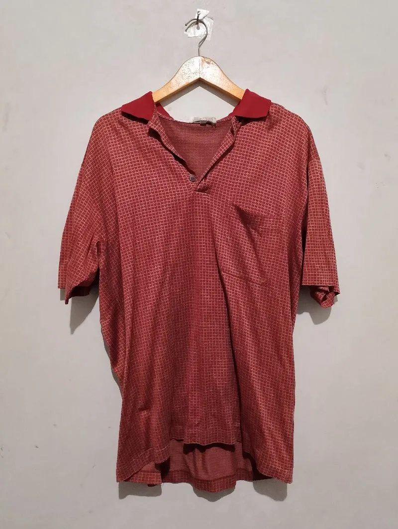 Kemeja polo shirt zegna red salur XL second original  photo 1