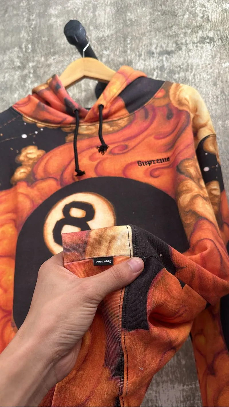 Supreme FW19 week 1 Martin Wong 8-Ball hooded Sweatshirt . - Preloved