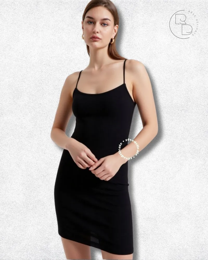 Zara Casual Minimalist Bodycon dress Wanita black photo 1