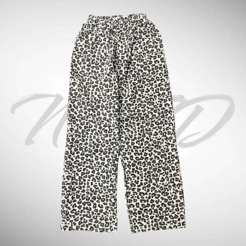 Leopard Wite Black Relaxed Pants by money $tu photo 1