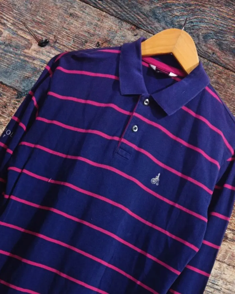 Kaos Kerah Lengan Panjang Preloved Bean pole Golf stripe photo 1