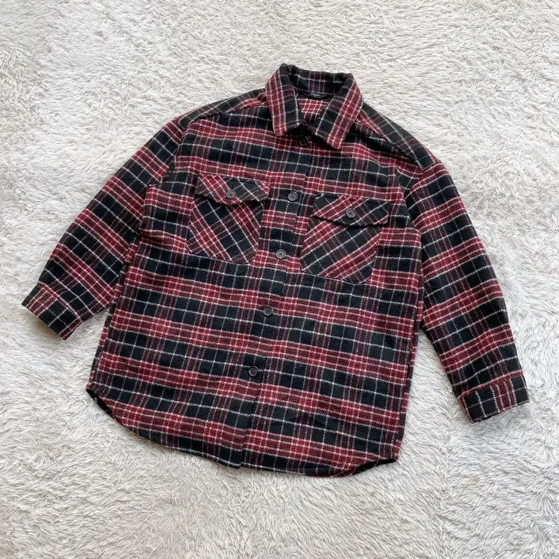 Topten Kemeja Oversized Wool Shirt Regular Fit Long Sleeve photo 1