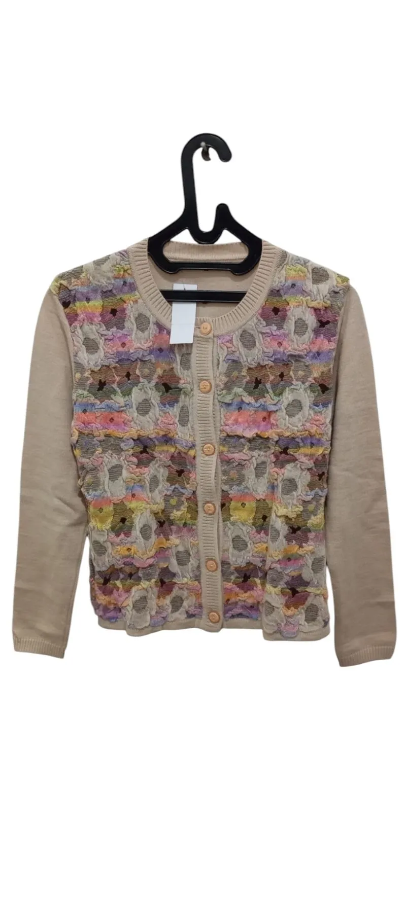 Cardi motif bunga timbul photo 1