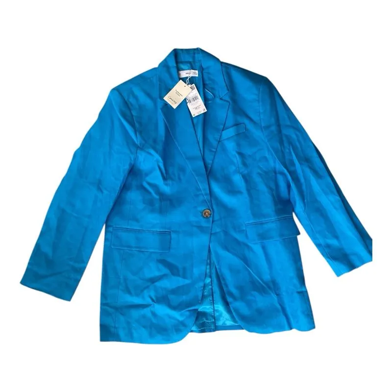 new mango blue oversized suit blazer  photo 1