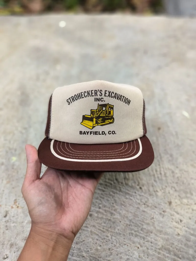 Streetwear Vintage Hat Pria brown photo 1