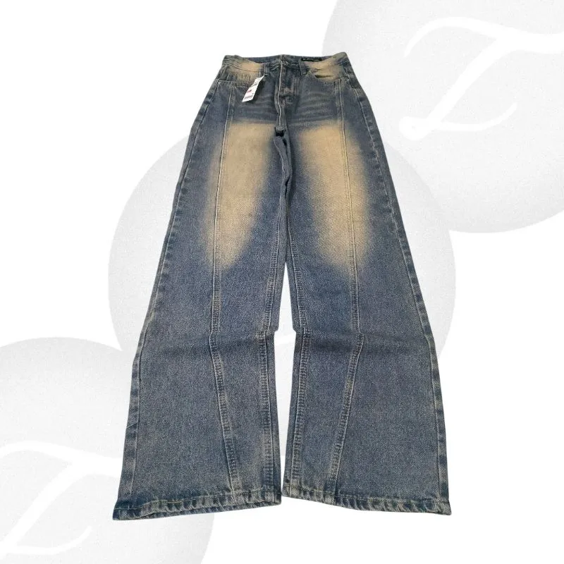 "S BIN" BLACK BAGGY RAW DENIM photo 1