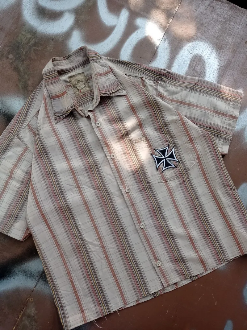 Vintage Casual Casual shirt Pria tan photo 1