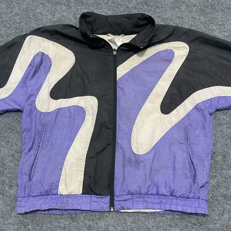 Jaket Adidas windbreaker vintage colour block three tone ori