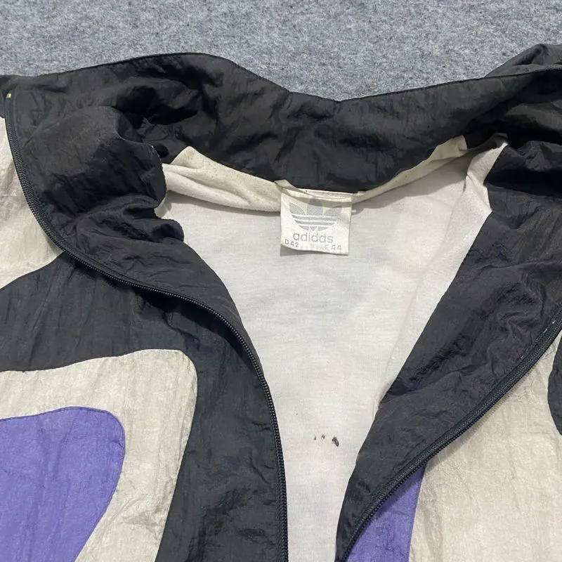 Jaket Adidas windbreaker vintage colour block three tone ori