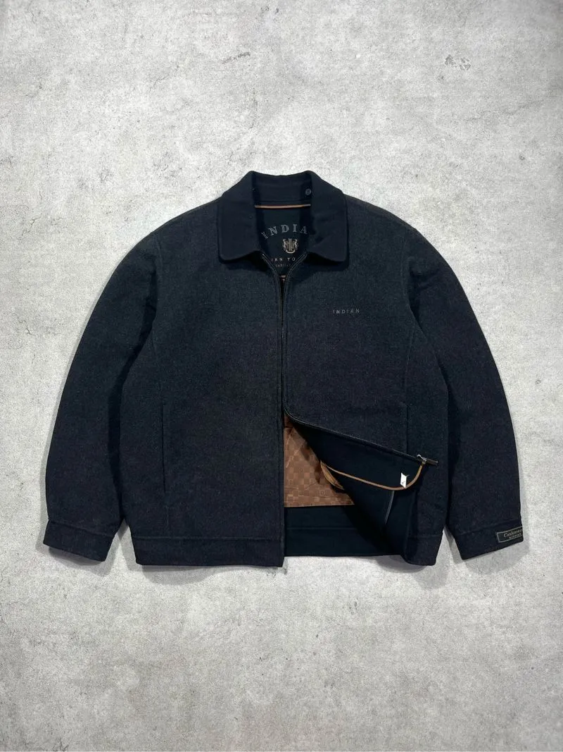 NH X OOTD . ZIP WORK JACKET ENOF cotton work jacket 02 BLACK イナフ