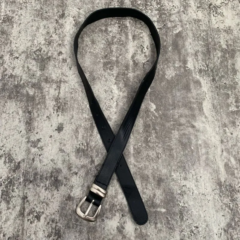 Leather belt black sintetis photo 1