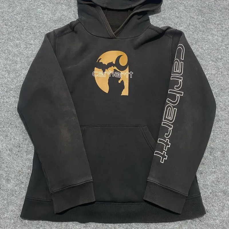 Jaket Hoodie Carhartt Center big logo spellout original