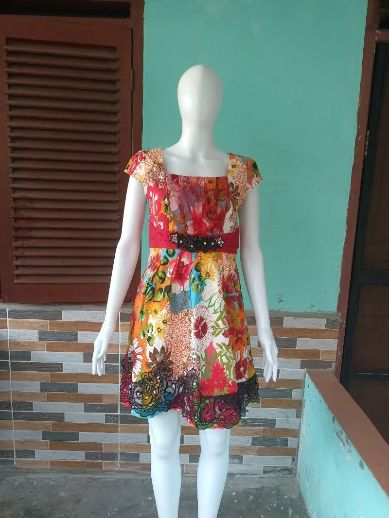 DRESS BUNGA KATUN MEWAH photo 1
