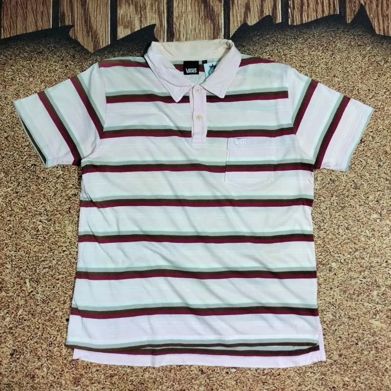 kaos kerah pria salur VANS kaos polo shirt pria striped  photo 1