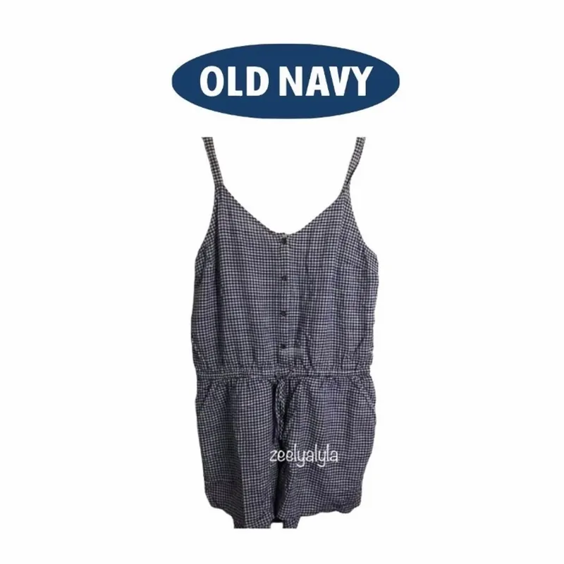 Old Navy Streetwear Sportswear Jumpsuit Wanita white navy photo 1