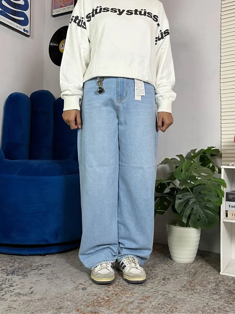 Streetwear Y2K Jeans Pria blue photo 1