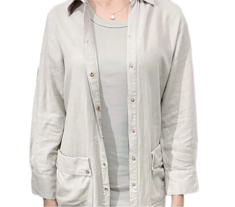 Zara Casual Coat in Beige photo 1