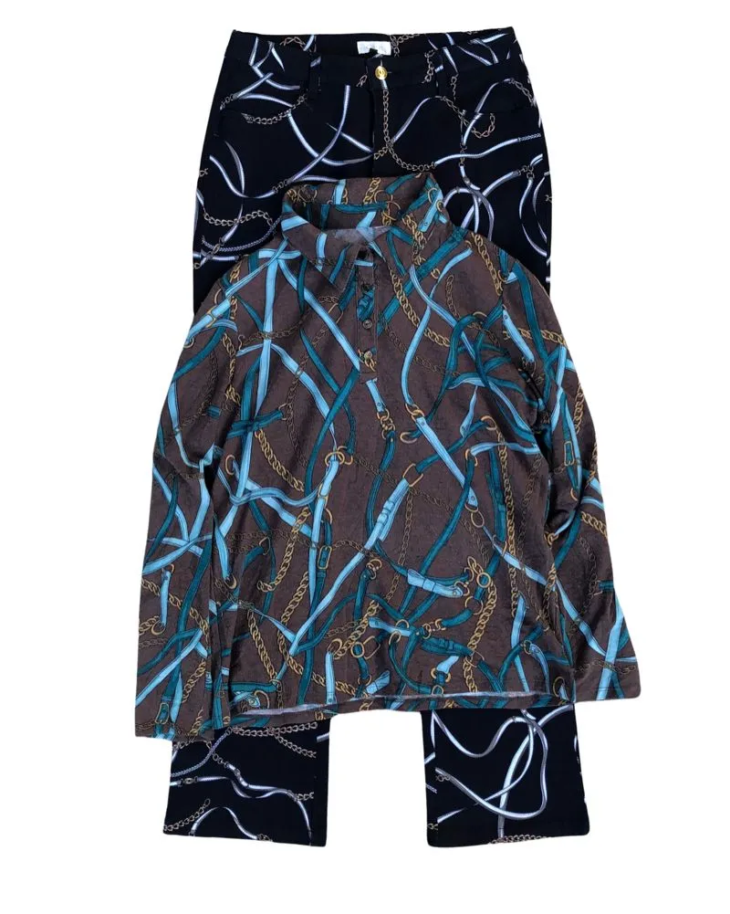Luxury otto chain print pants size 28/29  photo 1