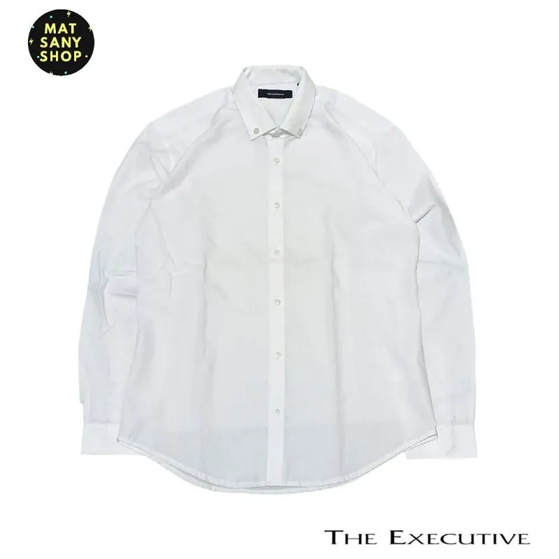 Kemeja Lengan Panjang The Executive Slim Fit Putih Polos photo 1