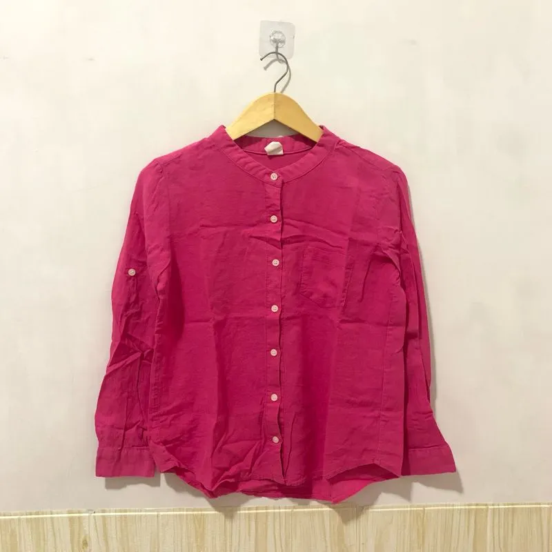Kemeja Pink Fushia Lengan Panjang photo 1