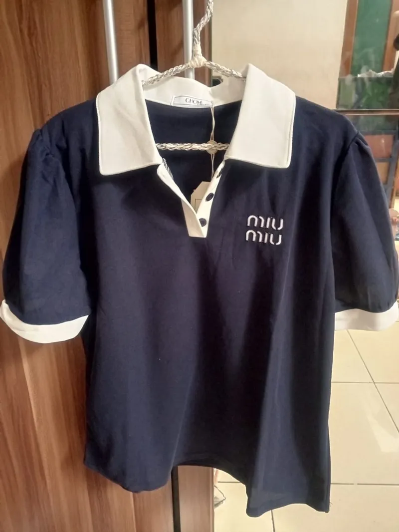 Streetwear T-shirt Wanita navy photo 1
