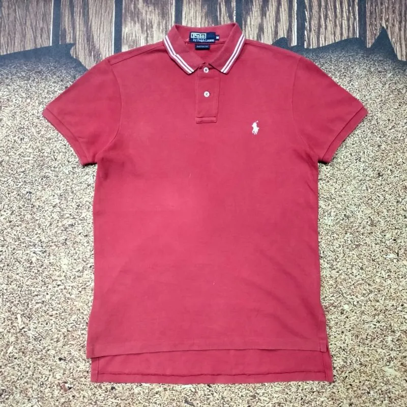 kaos kerah POLO RALPH LAUREN kaos polo shirt merah polos  photo 1